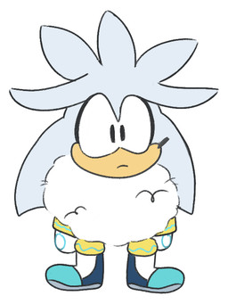 black_eyes black_nose chibi clothing cotton fluffy footwear gloves grey_body handwear male shoes simple_background solo tan_body white_background louie-mania sega sonic_the_hedgehog_(series) silver_the_hedgehog eulipotyphlan hedgehog mammal 2021 3:4