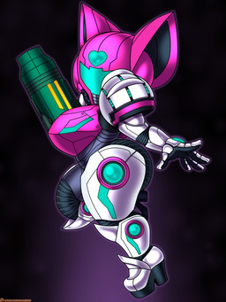 anthro arm_cannon armor big_breasts breasts curvy_figure female full_body_suit headgear helmet solo thick_thighs wide_hips omegasunburst metroid nintendo sega sonic_the_hedgehog_(series) rouge_the_bat samus_aran_(cosplay) bat mammal 2025 3:4 absurd_res hi_res