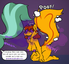 anthro breasts butt duo enjoying_farts fart fart_fetish fart_hypnosis farting_on_face female female/female growth hypnosis mind_control nude nude_female poppy_(lilacthekittyfox) tail tail_growth lilacthekittyfox mammal mephitid skunk low_res