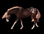 ambiguous_gender brown_body feral leg_markings mane markings mouth_closed narrowed_eyes orange_mane orange_tail side_view simple_background socks_(marking) solo tail transparent_background white_markings yellow_eyes scarlanya equid equine horse mammal alpha_channel