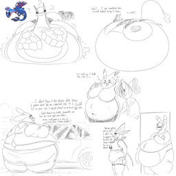 anthro belly big_belly big_breasts big_butt breasts butt female fusion greeting group huge_belly huge_butt obese overweight pokemon_fusion simple_background text white_background thatoneaceguy nintendo pokemon ampharos eeveelution generation_1_pokemon generation_2_pokemon generation_3_pokemon generation_8_pokemon kyogre legendary_pokemon lugia pikachu pokemon_(species) raboot raichu vaporeon 1:1 2024 english_text hi_res