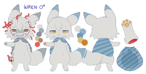 4_fingers :< anthro black_nose blue_cape blue_clothing blue_ear_tips blue_ears blue_tail blue_tail_tip blush cape clothing color_swatch dipstick_ears dipstick_tail ear_markings feet fingers fur gender_symbol gore grey_body grey_ears grey_fur grey_tail grin handpaw hindpaw hole_in_head holes_in_body holes_in_head kemono male male_anthro male_symbol markings mouth_closed multicolored_body multicolored_ears multicolored_fur notched_ear pattern_cape pattern_clothing pawpads paws semi-anthro sharp_teeth simple_background smile solo spiral spiral_eyes standing striped_cape striped_clothing stripes symbol tail tail_markings teeth text trypophobia two_tone_body two_tone_ears two_tone_fur white_background yellow_eyes yellow_pawpads jejejunum wren_(jejejunum) canid canine fox mammal worm 2026 artist_name digital_drawing_(artwork) digital_media_(artwork) english_description english_text full-length_portrait hi_res model_sheet portrait