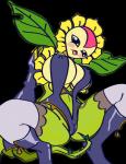 big_breasts blush boots breasts camel_toe clothed clothing cosplay curvy_figure female flower footwear gloves handwear legwear looking_at_viewer nipple_outline not_furry plant shoes skimpy solo spread_legs spreading stockings sunflower voluptuous konyuu_fantasy bandai_namco digimon demon digimon_(species) elemental_creature elemental_humanoid flora_fauna flower_creature flower_humanoid humanoid plant_humanoid sunflowmon absurd_res alpha_channel hi_res