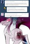 askscissortwilight english_text equid equine female feral friendship_is_magic fur hair hasbro hi_res horse iopichio mammal multicolored_hair my_little_pony patchwork_creature pony purple_body purple_fur purple_hair scissor_twilight solo text tumblr twilight_sparkle_(mlp) two_tone_hair