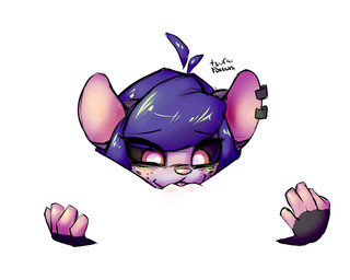 5_fingers ahoge areola black_areola blue_hair cunnilingus dark_sclera ear_accessory ear_piercing ear_ring female female/female fingers freckled_face freckles genitals hair leg_grab meme_face misleading_thumbnail negative_space obscured_cunnilingus oral piercing pink_eyes pink_nose pupils purple_hair ring_piercing sex simple_background solo tongue tongue_out vaginal vulva white_background white_pupils tsuraipossum negative_space_oral_(meme) tsurai_(tsuraipossum) american_opossum mammal marsupial digital_drawing_(artwork) digital_media_(artwork) hi_res meme watermark