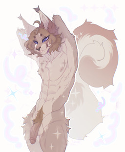 abs anthro athletic balls big_tail buckteeth ear_tuft flexing fur fur_markings genitals hair hands_behind_head hip_tuft incisors male markings multicolored_body multicolored_fur nipples nude penis purple_eyes simple_background smile solo tail tan_hair teeth toned_male tuft tsubakiiiiii viktor_(deztort) mammal rodent sciurid absurd_res digital_drawing_(artwork) digital_media_(artwork) hi_res portrait three-quarter_portrait