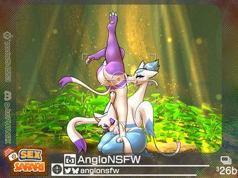 3_toes 69_position balls bodily_fluids camera_hud camera_view claws cum cum_in_mouth cum_inside cum_on_lips cum_on_penis cum_string duo exercise feet fellatio femboy feral forest_background genital_fluids genitals green_eyes handstand kneeling licking licking_lips looking_at_viewer male male/male markings oral paws penile penis penis_in_mouth purple_eyes purple_markings saliva saliva_on_penis sex sexercise tapering_penis thick_thighs toe_claws toes tongue tongue_out wide_hips anglo bluesky_(social_media) discord_(app) e621 new_pokemon_snap nintendo pokemon pokemon_snap prof_blanc's_sex_safari twitter aki_(wingedwilly) anglo_(anglo) generation_5_pokemon mienshao pokemon_(species) 4:3 absurd_res hi_res