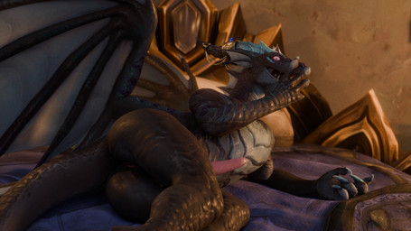 anthro anus bed blue_body blue_horn blue_scales bodily_fluids butt claws covering covering_mouth erection fin furniture genital_fluids genitals horn jewelry male membrane_(anatomy) membranous_wings nude penis precum purple_eyes scales solo tail teeth wings kvaseus blizzard_entertainment european_mythology mythology warcraft tazurenoth dracthyr dragon mythological_creature mythological_scalie scalie western_dragon 16:9 3d_(artwork) blender_(artwork) blender_cycles_(artwork) digital_media_(artwork) hi_res widescreen
