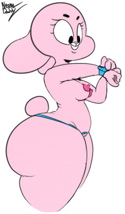 aged_up anthro big_butt breasts buckteeth butt clock clothed clothing female fur nipples panties pink_body pink_fur shortstack shortstack_female side_view simple_background skimpy solo standing teeth thick_thighs thong topless underwear watch white_background neom-daddy cartoon_network the_amazing_world_of_gumball anais_watterson lagomorph leporid mammal rabbit 2018 digital_media_(artwork) low_res
