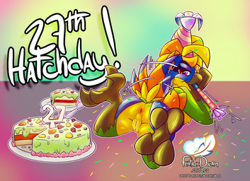 4_toes anthro anus avian_feet beak birthday birthday_cake blue_body blue_feathers blush brown_beak brown_claws butt cake chest_tuft claws clothing confetti dark_anus dark_beak dark_claws dessert digitigrade eyebrows eyelashes feather_hair feathered_tail feathered_wings feathers feet female finger_claws fluffy fluffy_chest food foot_focus fur genitals green_body green_feathers hat hat_only headgear headgear_only headwear headwear_only logo looking_at_viewer looking_back looking_back_at_viewer lying monotone_anus monotone_beak mostly_nude multicolored_body multicolored_feathers multicolored_tail nude on_front orange_anus orange_body orange_feathers orange_tail orange_wings party_hat presenting presenting_hindquarters presenting_vulva pseudo_hair purple_eyes rear_view simple_background solo tail tail_motion tailwag talons text toe_claws toes tuft vulva wings yellow_body yellow_feathers featherdream beaky_drix_(featherdream) amazon_parrot avian bird neotropical_parrot orange-winged_parrot parrot true_parrot 2024 artist_logo digital_media_(artwork) english_text hi_res
