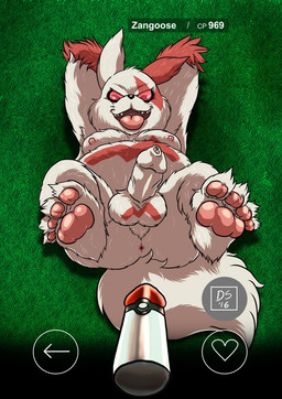 anthro anus balls biped butt dildo erection evil_face foreskin genitals grass gui hands_behind_head humanoid_genitalia humanoid_penis inviting legs_up long_foreskin lying male moobs nipples on_back open_mouth pawpads penis perineum plant raised_arm sex_toy smile solo spread_legs spreading tongue tongue_out unretracted_foreskin thedirtyshark nintendo pokemon pokemon_go generation_3_pokemon mammal pokemon_(species) zangoose hi_res