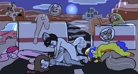 andromorph anthro blood blood_on_face bodily_fluids bow_ribbon collar death eyewear female forced glasses group intersex male male/female necrophilia rape scar sex shock_collar snuff young bunnyqueen canid canine canis domestic_dog felid feline lagomorph leporid mammal mouse murid murine rabbit rodent sciurid tree_squirrel hi_res
