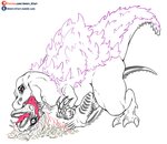 ambiguous_penetration anthro claws duo fangs female female_penetrated feral feral_on_feral hair licking male male/female male_penetrating male_penetrating_female penetration sex simple_background spikes teeth text tongue tongue_out white_background vipery-07 capcom monster_hunter anjanath brute_wyvern dinosaur fanged_wyvern great_jagras prehistoric_species reptile scalie hi_res url