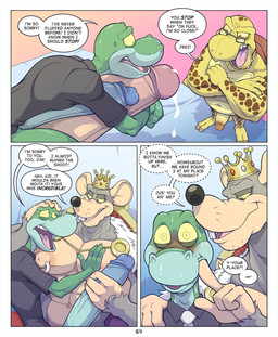 2_toes 4_fingers 4_toes abs accent age_difference angry anthro apology balls big_nipples big_penis black_clothing black_nose black_shirt black_topwear blue_body blue_countershading blue_glans bodily_fluids boss_and_employee bottomless bottomless_anthro bottomless_male buckteeth cape chair claws clothed clothed_anthro clothed_male clothing countershading crossed_arms crown cum dialogue dotted_line_speech_bubble duo erection eye_contact eyewear feet finger_on_cheek finger_on_face fingers fluffer fur furniture genital_fluids genitals glans glasses grey_body grey_fur group head_grab headgear huge_penis hugging_penis humanoid_genitalia humanoid_penis hyper hyper_genitalia hyper_penis inviting_to_sex leaking_cum looking_at_another male male/male mature_anthro mature_male mottled mottled_body muscular muscular_anthro muscular_male narrowed_eyes naughty_face navel necktie nervous nervous_sweat nipple_piercing nipple_ring nipples nude nude_anthro nude_male older_anthro older_male on_chair open_mouth orange_glans page_number partially_clothed pecs penis penis_grab penis_size_difference piercing pink_glans pink_tongue profanity ring_piercing scales scolding shell shirt shoulder_grab sitting sitting_on_chair sitting_on_penis slim slim_anthro slim_male speech_bubble stuttering sweat talking_to_another tan_ears tan_hands tan_nipples tan_penis teeth text three_frame_image toes tongue topwear touching_pecs trio turtle_shell vein veiny_penis whispering whispering_in_ear white_necktie yellow_balls yellow_body yellow_penis yellow_scales yellow_sclera younger_anthro younger_male anti_dev jim_rat mr._swift_(anti_dev) tripp_(anti_dev) anole lizard mammal murid murine rat reptile rodent scalie sea_turtle turtle 2025 colored comic digital_drawing_(artwork) digital_media_(artwork) english_text hi_res multiple_scenes shaded