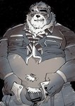 anthro balls belly clothing eyes_closed flaccid genitals humanoid_genitalia humanoid_hands humanoid_penis kemono male navel overweight overweight_anthro overweight_male penis shirt solo topwear rudolph_trnd lifewonders tokyo_afterschool_summoners kimun_kamui_(tas) bear mammal 2021 censored hi_res