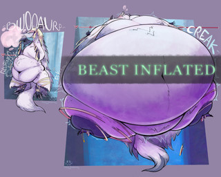 anthro antlers bandage belly big_belly bloated blush burping female fur horn huge_belly inflation open_mouth rumbling_stomach sharp_teeth solo spherical_inflation teeth tongue tongue_out white_body white_fur smokey_blokey bloodborne fromsoftware sony_corporation sony_interactive_entertainment vicar_amelia canid canine canis mammal wolf hi_res