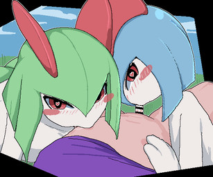2_horns 3_fingers ambiguous_focus ambiguous_gender ambiguous_on_human blinking blowjob_face blue_hair blush blush_lines blush_stickers bodily_fluids butt censor_bar clothing cloud cloudy_sky cum cum_in_mouth cum_inside eyelashes eyes_closing faceless_character faceless_human faceless_male fellatio field fingers first_person_view front_view genital_fluids genitals green_butt green_hair group group_sex hair head_horn heart_eyes heart_pupils heart_symbol horn human_on_humanoid human_penetrating human_penetrating_humanoid human_pov humanoid_genitalia humanoid_penetrated humanoid_penis interspecies leg_twitch looking_at_another looking_at_partner looking_at_viewer loving_gaze male male/ambiguous male_pov nipple_fetish nipple_play nipple_suck not_furry one_eye_obstructed oral oral_penetration orgasm outside outside_sex penetration penile penis pokephilia pupils purple_clothing purple_shirt purple_topwear red_eyes red_horn saliva saliva_on_nipples saliva_on_penis sex shirt short short_hair short_humanoid side_view sky small_penis sucking symbol-shaped_pupils threesome topwear trio unusual_pupils white_body young sky_necko nintendo pokemon generation_3_pokemon human humanoid kirlia mammal pokemon_(species) shiny_pokemon 2026 6:5 animated censored loop seamless_loop
