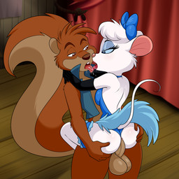 anal anal_penetration anthro anus balls brown_body brown_fur butt clothing duo female female_penetrated french_kissing fur genitals hand_on_another's_butt hand_on_butt kissing licking_tongue male male/female male_penetrating male_penetrating_female multicolored_body multicolored_fur penetration penile penile_penetration penis penis_in_ass sex tongue tongue_out two_tone_body two_tone_fur white_body white_fur lonbluewolf disney hanna-barbera once_upon_a_forest the_great_mouse_detective miss_kitty_mouse waggs eastern_grey_squirrel grey_squirrel house_mouse mammal mouse murid murine rodent sciurid tree_squirrel 1:1 2025 crossover hi_res