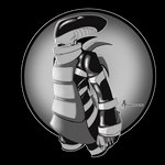 anthro armor clothing gloves halftone halftone_shading handwear jacket male plating solo spikes straps topwear masterzoroark666 alien_(franchise) blame! alien xenomorph 1:1 absurd_res alpha_channel comic hi_res monochrome