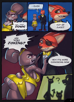3_toes angry anthro asking asking_another bared_teeth barefoot belly big_breasts biped black_border black_bottomwear black_clothing black_eye_patch black_eyebrows black_eyewear black_jacket black_nose black_pants black_suit black_topwear bold_text border bottomwear bow_tie breasts butt cheek_tuft cleavage click clicking clothed clothed_anthro clothed_female clothed_male clothing cocktail_glass container controller countershade_butt countershade_face countershade_fur countershade_tail countershade_torso countershading cup dialogue dipstick_ears dress drinking_glass duo_focus ear_markings ears_as_hair ellipsis exclamation_point eye_contact eye_markings eye_patch eyebrows eyewear facial_tuft feet female female_anthro female_focus flower fur fur_tuft glass glass_container glass_cup glistening glistening_body glistening_breasts glistening_clothing glistening_dress glistening_eyes glistening_fur gloves_(marking) grabbing_another green_eyes grey_belly grey_body grey_breasts grey_butt grey_countershading grey_ears grey_fur grey_markings grey_tail group hair_bun_ears holding_controller holding_object holding_remote_control horn interjection jacket larger_anthro larger_male leg_markings linked_speech_bubble long_neck looking_at_another looking_up_at_another male male/female male_anthro male_focus markings multicolored_ears narrowed_eyes night nipple_outline number one_eye_obstructed open_mouth ossicone outside page_number pants plant pointy_ears pointy_speech_bubble polygonal_speech_bubble prick_ears pupils purple_eyes question_mark rabbit_ears rear_view red_body red_ears red_fur red_tuft remote_control remote_controlled_vibrator scut_tail sex_toy shirt_grab short_tail side_boob side_view silhouette simple_background size_difference smaller_anthro smaller_female smile snout socks_(marking) speech_bubble standing suit tail talking_to_another tan_body tan_countershading tan_fur tan_inner_ear teeth text thick_thighs tight_clothing tight_dress toes topwear torn_clothing torn_dress translucent_speech_bubble tuft underbutt white_dress_shirt white_speech_bubble yellow_bow_tie yellow_clothing yellow_dress yellow_flower yes-no_question wabutt disney zootopia judy_hopps nick_wilde canid canine european_rabbit fox giraffid lagomorph leporid mammal oryctolagus rabbit red_fox true_fox 2025 colored comic digital_media_(artwork) english_description english_text hi_res shaded