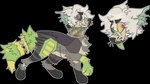 ambiguous_gender black_eyebrows black_nose candy_gore digitigrade eyebrows feral feral_with_hair fur gore green_inner_ear green_inner_ear_fluff green_tongue grey_body grey_eyes grey_fur grey_hair grey_sclera hair heterochromia inner_ear_fluff mismatched_pupils notched_ear outline paws pink_eyes pupils simple_background snout solo surgical_suture tail teeth tongue tongue_out transparent_background tuft unusual_pupils white_outline yellow_sclera jaspering canid canine duskky mammal patchwork_creature 2020 alpha_channel digital_drawing_(artwork) digital_media_(artwork) flat_colors hi_res