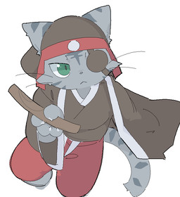 4_fingers anthro asian_clothing barefoot belt black_clothing black_headdress black_kimono bottomwear clothing east_asian_clothing eye_patch eyewear feet fingers green_eyes holding_object holding_stick japanese_clothing kimono looking_at_viewer male pants red_bottomwear red_clothing red_pants serious solo stick tail white_belt young young_anthro young_male shinogiu bemani konami pop'n_music pop'n_music_9 kagetora_(pop'n_music) felid mammal pantherine tiger 2024