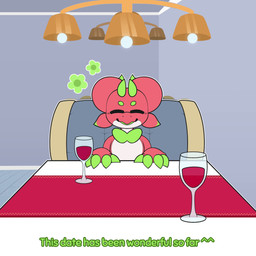 3_toes alcohol animal_genitalia animal_penis anthro balls beverage big_breasts big_penis black_body black_clothing blush blush_lines bodily_fluids bow_tie breasts canine_genitalia canine_penis claws cleavage clothed clothing container cum cum_on_ground cup dark_body drinking_glass duo erection eye_glare eyes_closed fangs feet feet_on_penis female flower foot_fetish foot_play footjob genital_fluids genitals glass glass_container glass_cup green_body green_claws green_clothing green_eyes green_horn green_tongue grey_body grey_eyes grey_horn grey_tongue heart_pawpads horn inside looking_at_another looking_at_viewer low-angle_view male male/female motion_lines multicolored_body open_mouth pawpads penile penis plant public red_body sex smile stealth_sex teeth text toes tongue two-footed_footjob two_tone_body under_table under_table_footjob white_balls white_body wine wine_glass worm's-eye_view knowdwagon mythology dwagon_(knowdwagon) gray_(knowdwagon) dragon mythological_creature mythological_scalie scalie 1:1 absurd_res animated english_text hi_res long_playtime no_sound video