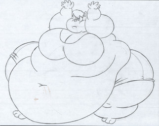 anthro belly big_belly big_breasts bottomwear breasts clothing deep_navel exercise female fur hair huge_belly morbidly_obese morbidly_obese_anthro morbidly_obese_female navel obese obese_anthro obese_female overweight overweight_anthro overweight_female shirt shorts solo thick_thighs topwear virus-20 june_coyote canid canine canis coyote mammal 2020 sketch traditional_media_(artwork)