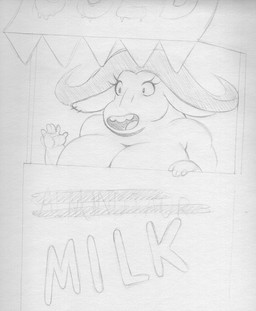 5_fingers breasts ear_piercing eyelashes female fingers gesture horn long_ears long_horn piercing sign solo standing text waving sbshouseofpancakes centaurworld netflix bovid bovine cape_buffalo mammal true_buffalo water_buffalo 2021 character_request english_text monochrome sketch traditional_media_(artwork)