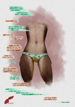 anthro bodily_fluids clothed clothing dialogue female fur genital_fluids navel panties panties_only peeing peeing_through_clothing simple_background solo speech_bubble text topless topless_anthro topless_female underwear underwear_only urine urine_on_leg urine_on_self urine_stream urine_through_clothing watersports wet wet_clothing wet_underwear wetting young young_anthro young_female redleveret mammal unknown_species absurd_res digital_media_(artwork) english_text hi_res daughter_(lore) father_(lore) father_and_child_(lore) father_and_daughter_(lore) incest_(lore) parent_(lore) parent_and_child_(lore) parent_and_daughter_(lore)