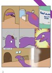 backpack furniture glare mouthwash scar shower_curtain teeth text tgee nintendo pokemon arbok generation_1_pokemon pokemon_(species) absurd_res comic english_text hi_res