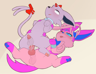 anal balls blush bodily_fluids carrying_another carrying_partner cum cum_inside cum_while_penetrated duo feral genital_fluids genitals knot knotted_penis male male/male pawpads penetration penile_spines penis simple_background tongue tongue_out porldraws nintendo pokemon gem_(gemofevan) poke_(pokemonlover) eeveelution espeon generation_2_pokemon generation_6_pokemon pokemon_(species) sylveon absurd_res hi_res