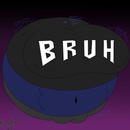 alternative_fashion angry anthro belly belly_expansion big_belly big_breasts big_nipples big_vulva black_bottomwear black_clothing black_highlights black_jeans black_pants black_shirt black_topwear blue_body blue_ears blue_eyes blue_hair blueberry_inflation body_inflation bottomwear breast_expansion breasts camel_toe clothing cross-popping_vein deep_navel denim denim_bottomwear denim_clothing dialogue expansion eyeshadow female genital_expansion genitals goth hair highlights_(coloring) huge_belly huge_breasts huge_nipples hyper hyper_belly hyper_breasts hyper_genitalia hyper_inflation hyper_nipples hyper_vulva immobile inflation jeans makeup motion_lines navel nipple_outline nipples onomatopoeia pants purple_background purple_eyeshadow shirt simple_background sloshing_belly sloshing_breasts solo sound_effects spherical_inflation text text_on_clothing text_on_shirt text_on_topwear three-quarter_view tight_clothing topwear vulva vulva_expansion reathe nintendo pokemon rochelle_(reathe) generation_8_pokemon lagomorph leporid mammal pokemon_(species) rabbit raboot 1:1 2025 absurd_res colored digital_media_(artwork) english_text flat_colors hi_res signature