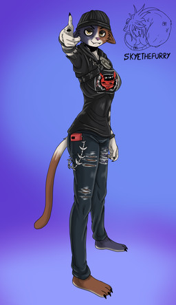 anthro brown_body brown_fur clothing female fur nails solo white_body white_fur yellow_eyes allartskye epic_games fortnite meow_skulls felid feline mammal hi_res