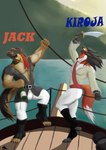 anthro duo male muscular muscular_male pirate dobie-ace canid canine canis domestic_dog fox german_shepherd herding_dog mammal pastoral_dog absurd_res hi_res tagme