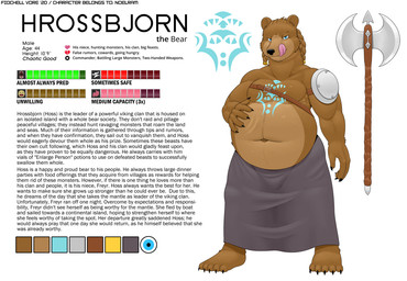 5_fingers 5_toes anthro armor axe barefoot belly belt biceps biped black_claws black_nose black_text blue_eyes blue_markings braided_hair brown_body brown_fur cheek_tuft claws clothed clothing color_swatch deep_navel description facial_tuft feet fingers front_view fur hair half-closed_eyes hand_on_belly head_tuft licking licking_lips licking_own_lips looking_at_viewer male markings melee_weapon musclegut muscular narrowed_eyes navel number pink_tongue plantigrade self_lick shoulder_pads simple_background slightly_chubby slightly_chubby_male solo standing symbol tattoo text toes tongue tongue_out tuft weapon white_background fidchellvore hrossbjorn_(noelram) bear brown_bear mammal ursine 2020 dated digital_drawing_(artwork) digital_media_(artwork) english_text model_sheet watermark male_(lore)