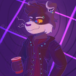 anthro biped black_clothing black_jacket black_topwear blue_pupils clothed clothing container cup ear_piercing floppy_ears folded_ears fully_clothed fur grey_body grey_fur head_tuft holding_container holding_cup holding_object jacket male orange_sclera piercing pupils red_eyes red_solo_cup smile snout solo topwear tuft whiskers white_whiskers capegloam domestic_cat felid feline felis hybrid mammal procyonid raccoon scottish_fold 1:1 2021 clip_studio_paint_(artwork) digital_drawing_(artwork) digital_media_(artwork) half-length_portrait portrait shaded nonbinary_(lore)