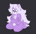 alternate_species anthro claws female fur furrification kneeling nude purple_body purple_fur sad solo missgreeney cartoon_network mythology steven_universe amethyst_(steven_universe) canid canine mammal mythological_canine mythological_creature werecanid werecanine werecreature werewolf 2020 absurd_res hi_res