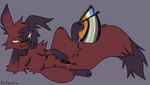 agender_pride_colors anus arm_support aroace_pride_colors bodily_fluids facial_scar feral fluffy fluffy_tail fur genital_fluids hand_on_chin holding_with_foot leaning_on_elbow lgbt_pride looking_at_viewer lying mastectomy_scar multi_mastectomy_scars on_side one_leg_up pride_color_flag pride_colors raised_leg red_body red_fur red_tail scar smug_face solo spread_legs spread_vulva spreading tail tail_tuft tuft vaginal_fluids white_eyes artienvy rain_world videocult artificer_(rain_world) slugcat hi_res