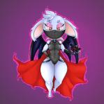 anthro breasts clothing female mask smile solo pachislot hi-rez_studios paladins_(game) moji_(paladins) lagomorph leipori leporid mammal rabbit vampire hi_res