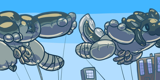 anthro balloon balloon_transformation city city_background glistening glistening_body heart_symbol hose hose_inflation inflatable inflatable_transformation inflation male parade_balloon seam_(sewing) solo transformation transformation_sequence memopemo animate_inanimate living_balloon living_inflatable digital_media_(artwork) hi_res long_image wide_image