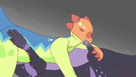 69_position ambiguous_gender anthro duo fur genitals male oral penis sex pebloop mythology nasso chameleon dragon furred_dragon furred_scalie goat_dragon lizard mythological_creature mythological_scalie reptile scalie 16:9 animated hi_res no_sound short_playtime webm widescreen