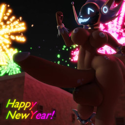 anthro balls big_balls big_butt big_penis blue_eyes blue_hair breasts butt erect_nipples erection fireworks genitals gynomorph hair happy huge_balls huge_butt huge_penis hyper hyper_genitalia hyper_penis intersex machine navel nipples penis smile solo thick_thighs wide_hips sintronic new_year_2022 syntia armorless_protogen byte_(sintronic) protogen 1:1 3d_(artwork) animated blender_(artwork) digital_media_(artwork) hi_res no_sound short_playtime video herm_(lore)