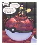 anthro ball_gag bdsm bondage bound clothing collar dialogue diaper gag male padded_room pokeball restraints solo straitjacket suit text translucent cinnamonbeehive nintendo pokemon plum_(cinnamonbeehive) generation_1_pokemon pikachu pokemon_(species) absurd_res english_text hi_res