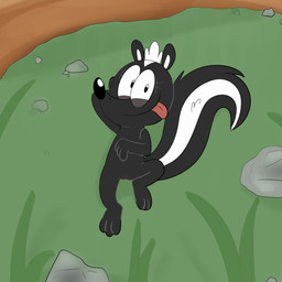 anthro female genitals solo vulva avoid_posting kippykat nickelodeon the_loud_house ann_(the_loud_house) mammal mephitid skunk 1:1 absurd_res hi_res tagme