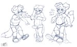 anthro briefs clothing dancing duo embarrassed footwear group male shoes shy teasing tenting tighty_whities trio underwear white_briefs white_clothing white_underwear young wolfblade crisp_the_wolf roni_collins canid canine canis mammal wolf