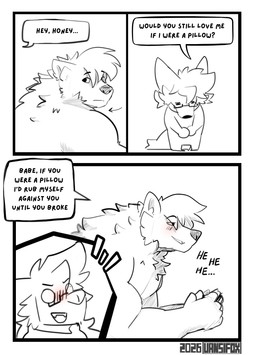 anthro comic_panel dialogue duo male text vansifoxarts mythology dylan_whiteskill_(thatwereboy) canid canine fennec_fox fox mammal mythological_canine mythological_creature true_fox werecanid werecanine werecreature werewolf comic english_text