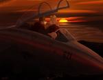 aircraft airplane detailed_background duo male sunset vehicle yeenr f-14 canid canine mammal 2019 digital_media_(artwork)