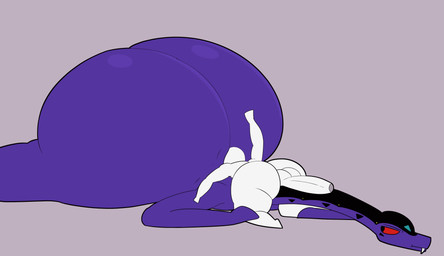 anthro apode balls big_butt butt butt_slap duo erection face_in_ass faceless_character faceless_male fangs genitals huge_butt hyper hyper_butt legless long_neck looking_at_another lying male male/male nude on_back on_front on_top_of_another penis purple_body red_eyes serpentine slap teeth wobbling bellyboi13 lego ninjago anonymous pythor_(ninjago) anacondrai draconcopode mammal naga reptile scalie serpentine_(ninjago) snake animated hi_res