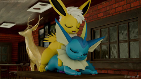 ahoge anal anal_penetration animal_genitalia animal_penis anthro anthro_on_anthro anthro_penetrated anthro_penetrating anthro_penetrating_anthro anthrofied balls blue_body bouncing_balls butt camera_view canine_genitalia canine_penis chibi duo feral feral_on_feral genitals hair male male/male male_penetrated male_penetrating male_penetrating_male moan multiple_angles nude penetration penile penile_penetration penis penis_in_ass pokemorph sex simple_background sound_effects tail sawert blender_cycles nintendo pokemon greg_(sawert) jack_(sawert) eeveelution generation_1_pokemon jolteon pokemon_(species) vaporeon 16:9 2025 3d_(artwork) 3d_animation animated digital_media_(artwork) hi_res short_playtime sound webm widescreen